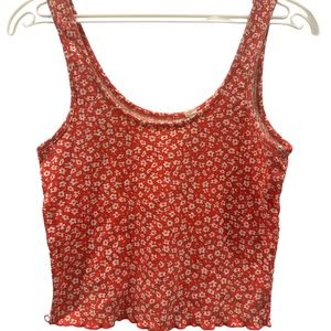 PacSun Red Floral Tank Top